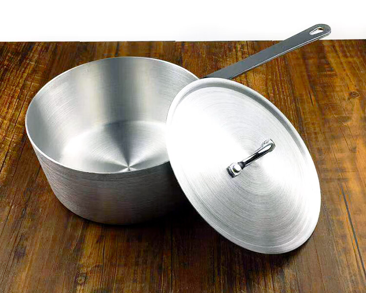 单柄汤锅家用牛排酱汁锅商用煮粥粉拉面料理平底奶锅 加厚铝汁锅28cm