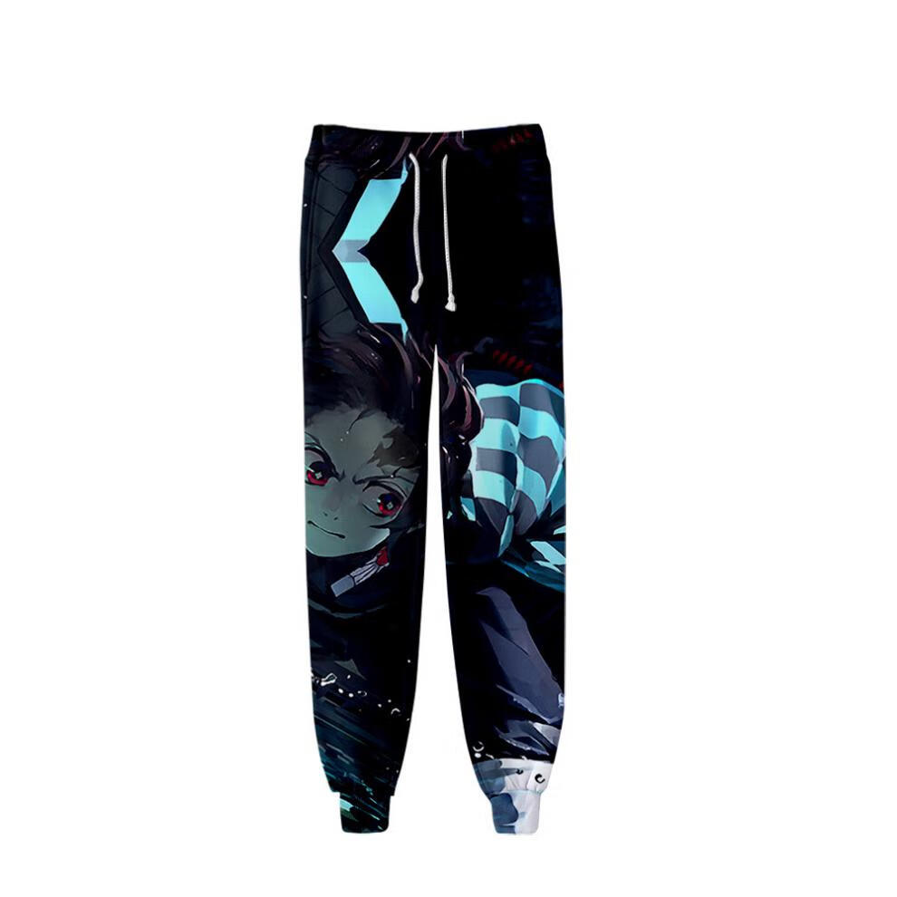 鬼灭之刃束脚裤 人气动漫 鬼灭之刃 周边 3d数码彩印长裤束脚裤薄 l款