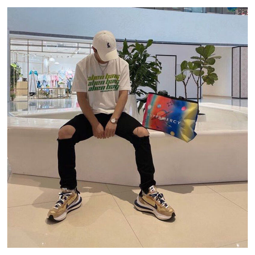 华夫3.0纯原三代sacai联名双钩卡其灰白男女运动跑步鞋增高 sacai3.