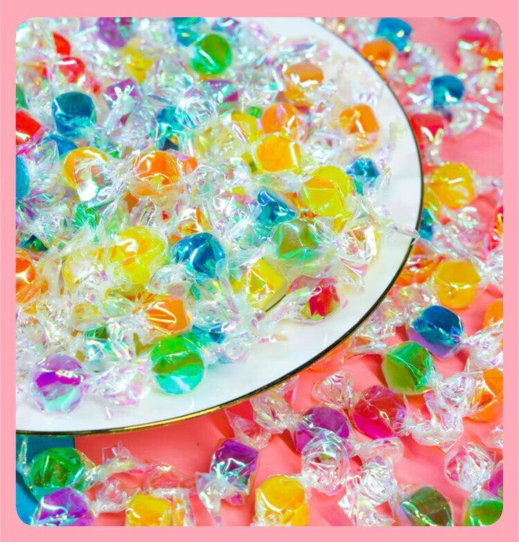 【优选好物】千纸鹤水果糖500g透明纸炫彩可爱小糖果高颜值网红创意