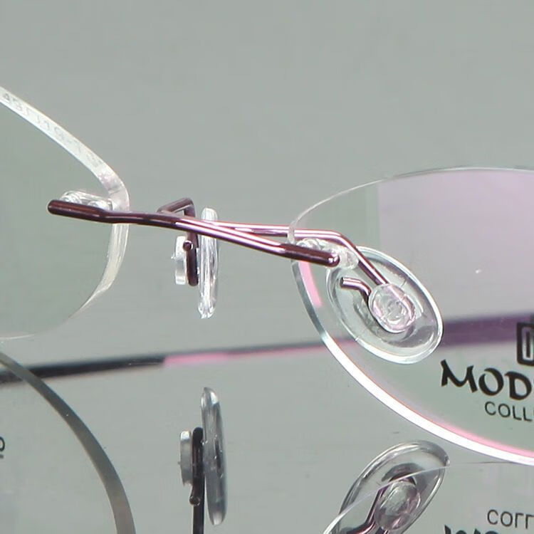 阖萱眼镜鼻托卡扣式配件防滑硅胶鼻垫椭圆形卡口挂式夹口托叶无框眼镜