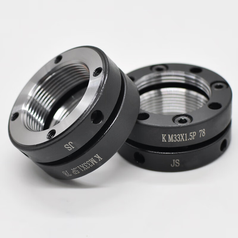 k型轴向精密锁紧螺母 圆形松止退自锁定螺帽滚珠丝杠承螺 k-m33*1.5p