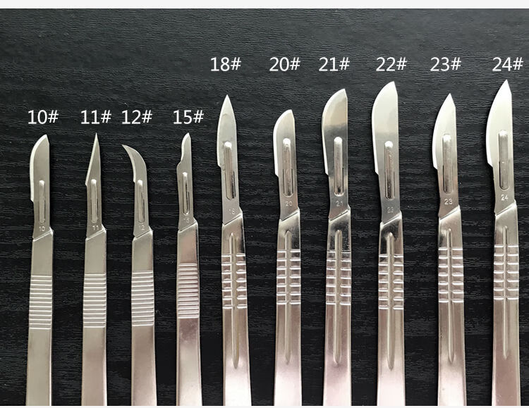 yionelee手术刀片3号4号不锈钢刀柄贴膜阉割橡章雕刻修脚手术刀套装