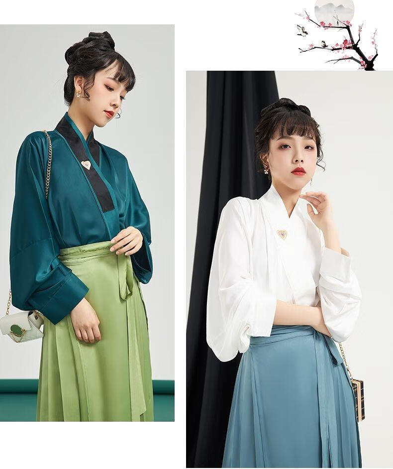 秉藜 马面裙半身裙明制汉服斜塘衣庄清丝飞机袖夏款宋制改良版新款汉