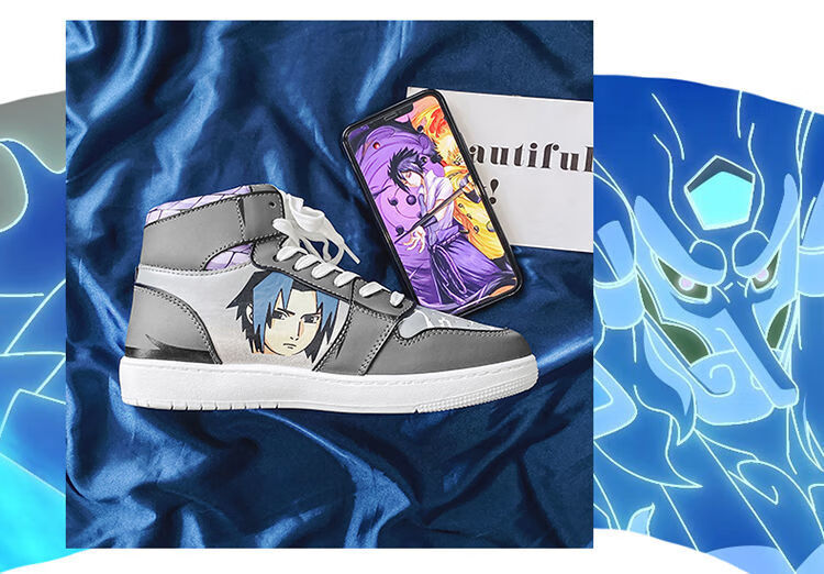 联名aj火影忍者联名aj四代波风水门空军一号秋季大码高帮男板鞋情侣