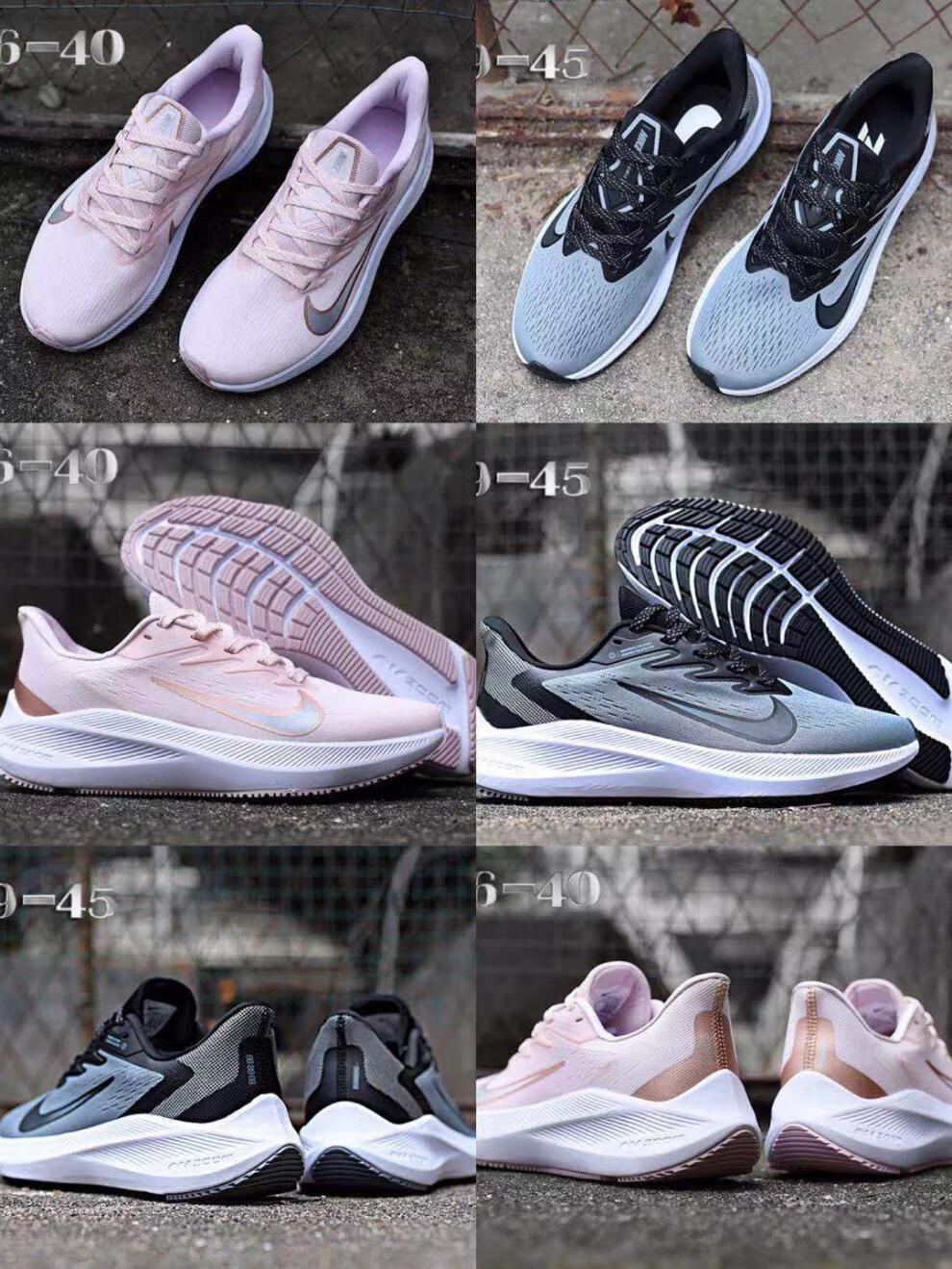 精选跑步鞋款登月w7男女鞋跑步鞋网面耐磨透气防滑超轻缓震胶情侣运动