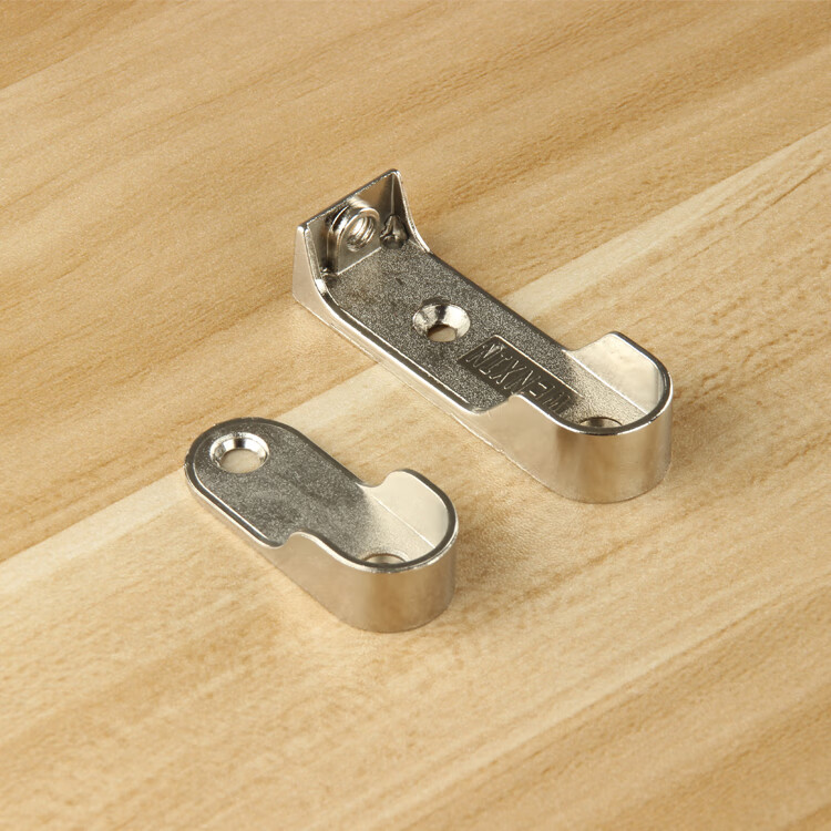 衣柜挂衣杆衣托座 16扁衣管法兰座衣通杆衣柜锌合金衣托五金配件 短款