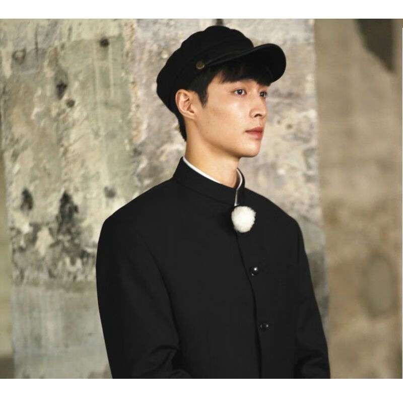 剃刀党帽子中山装帽子五四青年帽子民国学生平顶海军帽男女士潮帽毕业