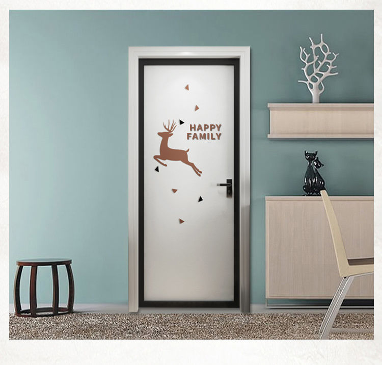 隔音门贴北欧自粘毛毡门贴防盗门入户门隔音翻新创意装饰贴纸加厚木门