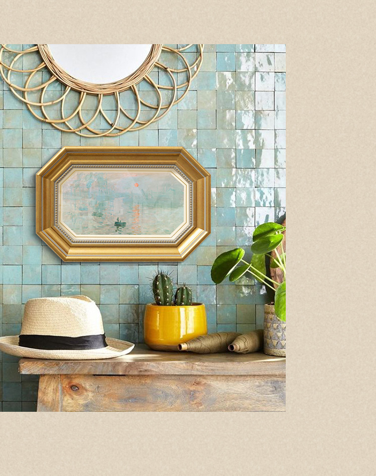 珍珠链条挂画美式复古小众装饰画客厅卧室餐厅沙发法式背景墙壁画14加