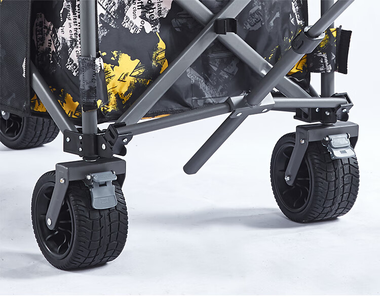 营地推车 伯义钓鱼拉杆车黑坑专用战车可折叠渔具小拉车户外手拉车