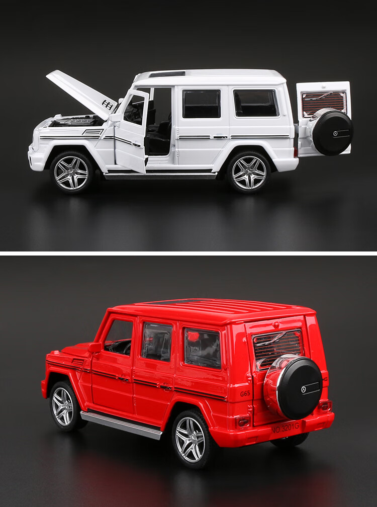 g65越野车儿童玩具车声光回力合金车模仿真小汽车模型 奔驰g650敞篷