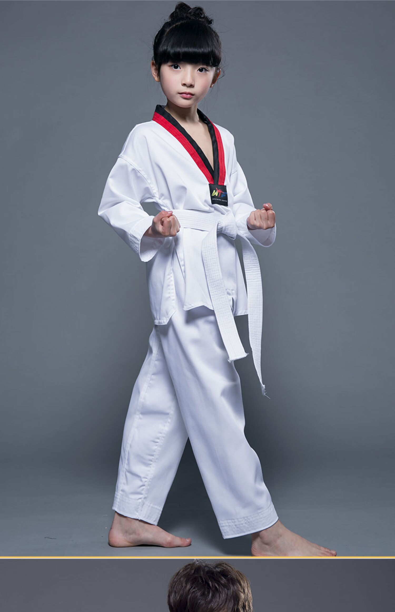 跆拳道服装儿童训练服初学成年人大学生男女长袖短袖道服定制精梳棉