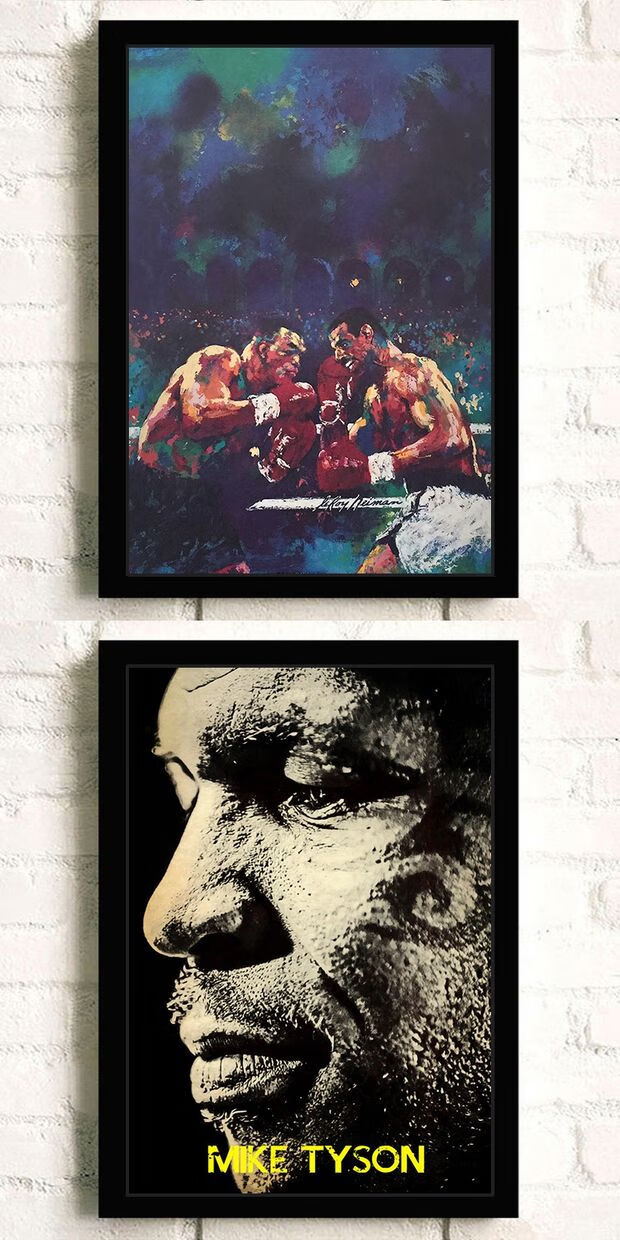 健身海报拳王迈克泰森海报拳击格斗搏击散打装饰挂画励志健身运动墙贴