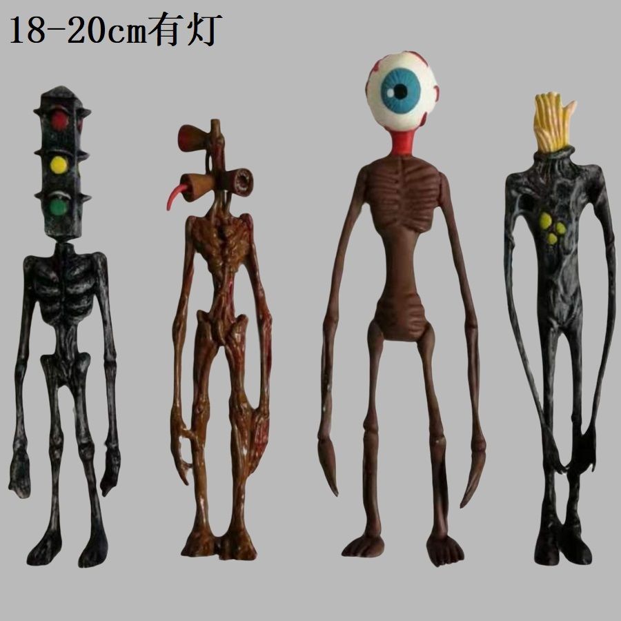 紧急头玩具6789警急头路灯头游戏周边人偶模型摆件玩具b6款一套无灯含