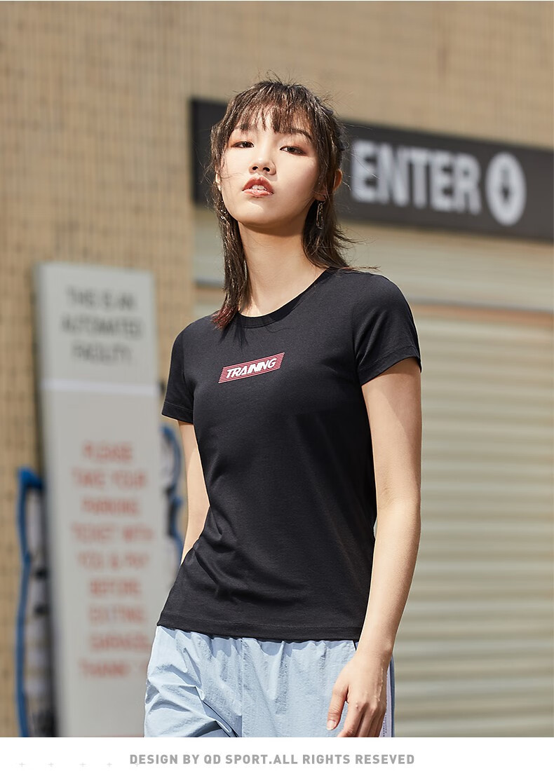 乔丹短袖t恤女2020夏秋季新款圆领透气舒适运动半袖polo衫跑步健身服