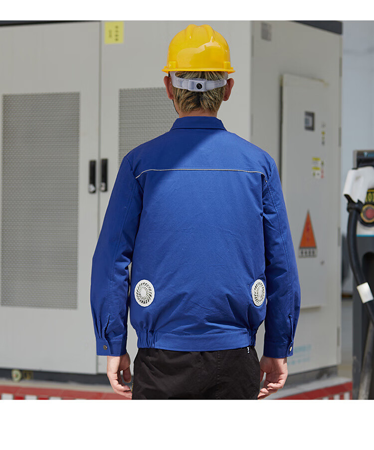 带风扇的衣服防暑降温空调服定制logo风扇空调服夏长袖电焊服工地制冷