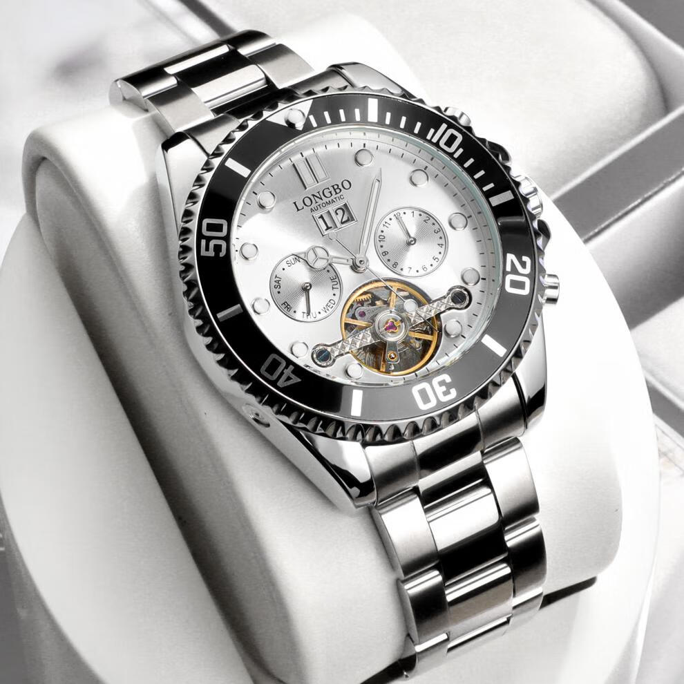 longbo龙波品牌新品全自动镂空透底机械表防水机械男士腕表83225款式