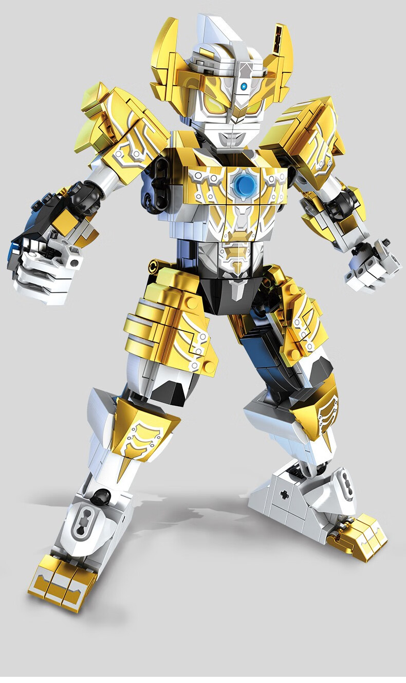 森宝积木奥特曼泰迦赛罗欧布闪电极恶贝利亚男孩子拼装积木机甲飞机