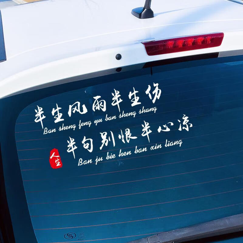 寒江孤影江湖故人相逢何必曾相识 花有重开日人无再少年 汽车车贴