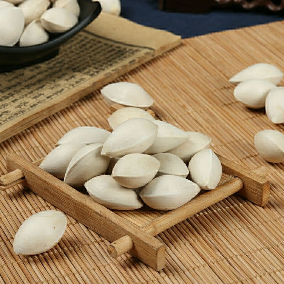 6015啡晨 中药材 白果 生白果 干白果 白国恩 银杏果100克 带壳