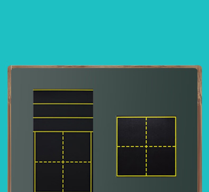 旭苁 磁性黑板贴单田字格磁贴小黑板教学双田拼写字板磁力黑铁板磁贴