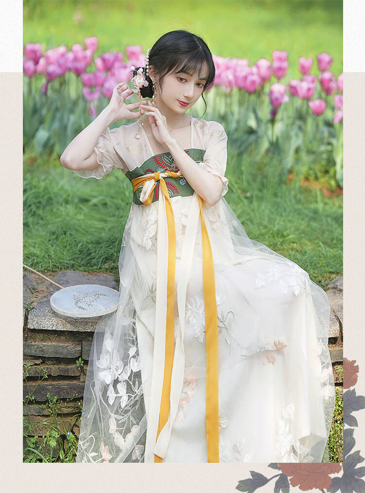 改良汉服女国风女装夏季改良齐胸襦裙汉服仙气古风飘逸长裙汉元素雪纺