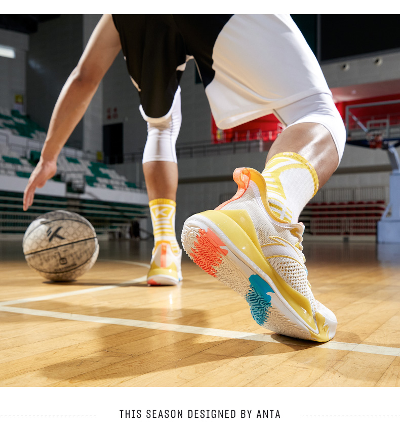 安踏kt低帮版篮球鞋男鞋 2020新款透气网面汤普森球鞋男 雾灰-4 43