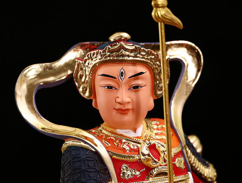 二郎神杨戬神像家用供奉摆件树脂佛像站坐二郎真君哮天犬天神将军 12