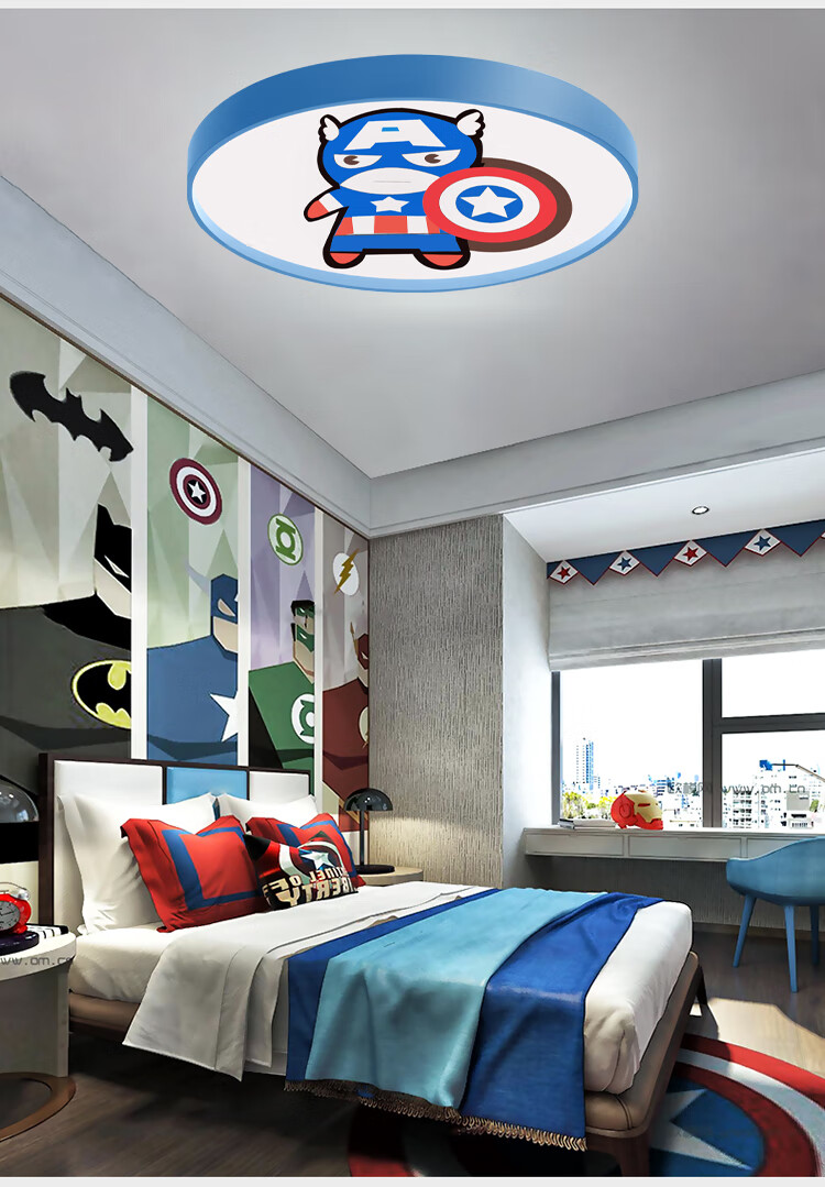 奥特曼灯具奥特曼儿童房灯男孩房间灯现代简约led吸顶灯创意个性人