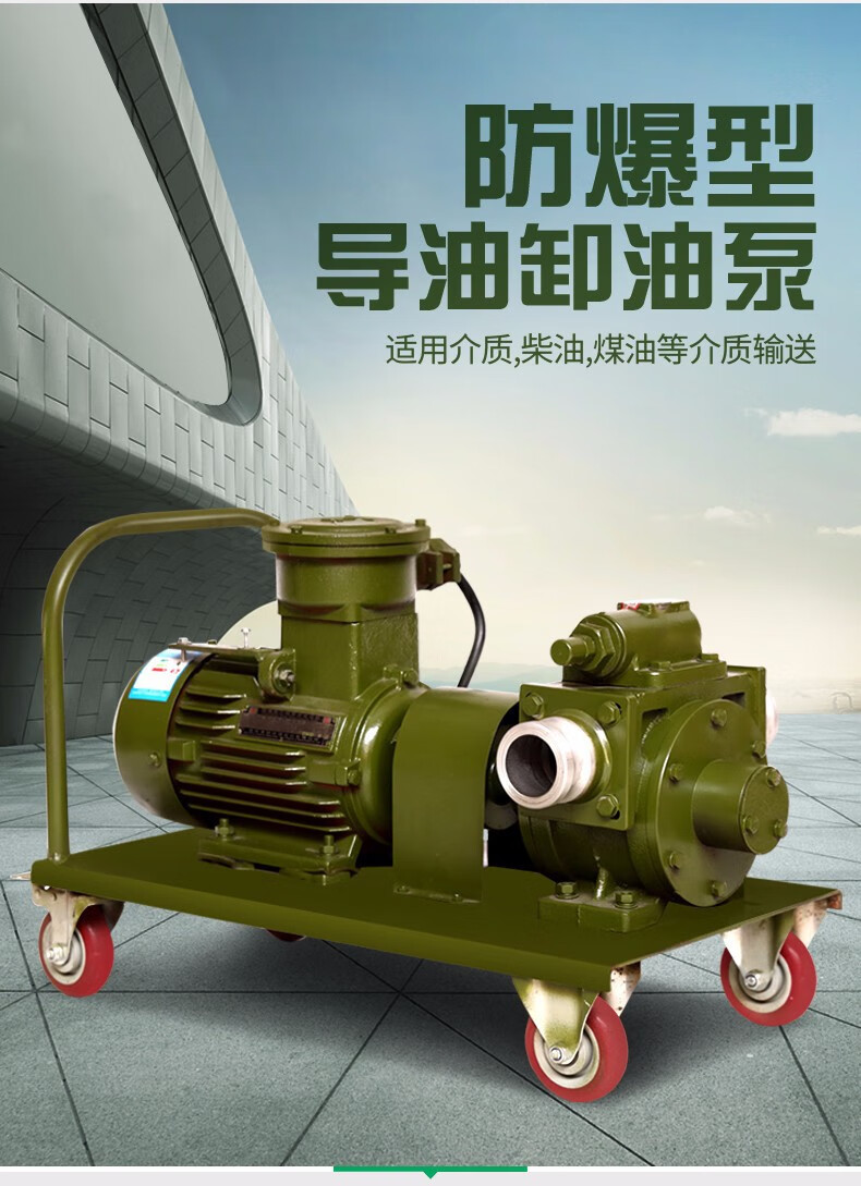 电动抽油泵汽油柴油防爆导油卸油泵大流量油罐车泵 220v 1.