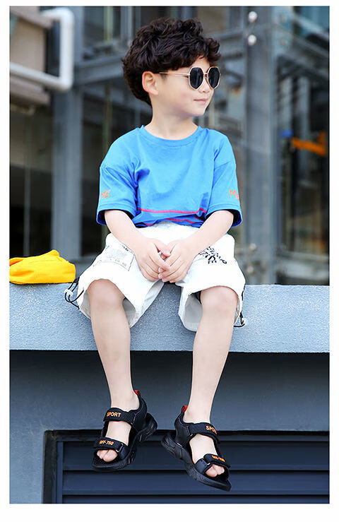 商场同款2022夏季儿童凉鞋男休闲男童沙滩鞋男童凉鞋中大童小男孩透气