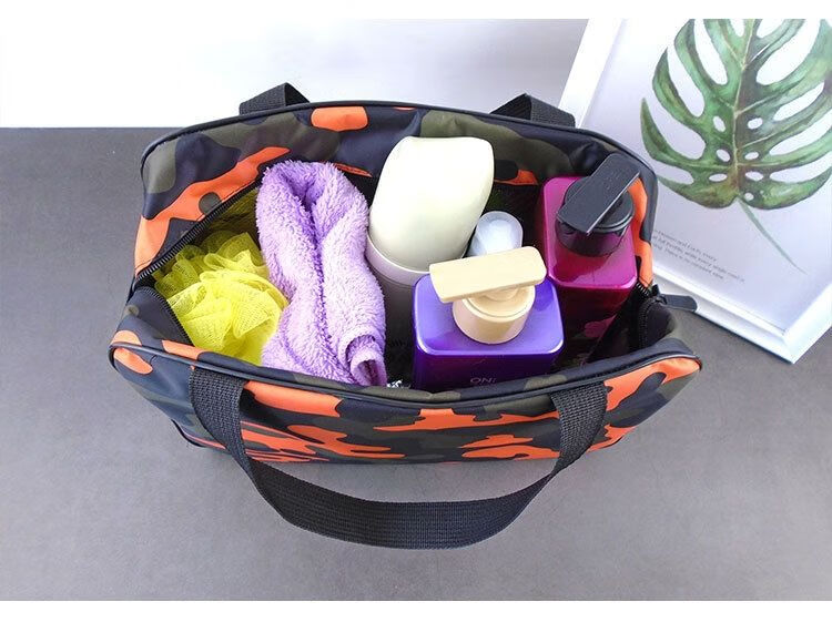 迷彩洗澡包防水沐浴便携手提健身男士旅行日用品洗漱收纳包大容量洗漱