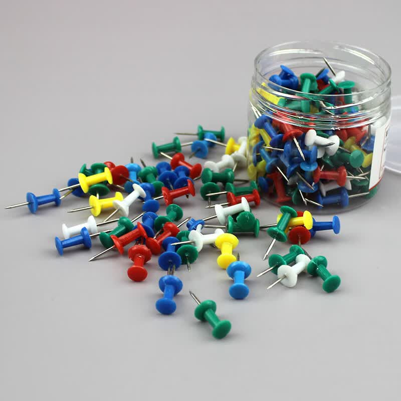 160枚彩色工字钉大头按钉创意美术图钉软木板diy照片墙小钉子办公室用
