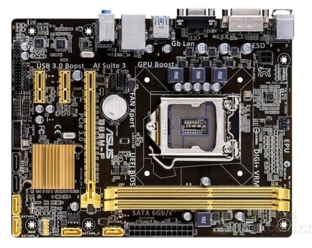 保1年asus华硕b85mvplusb85主板1150支持ddr3h81mkz87z军绿色