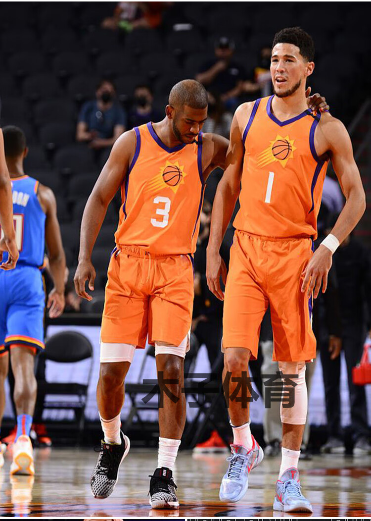 太阳队城市版cp3保罗球衣1号布克22艾顿纳什篮球服男定制儿童队服