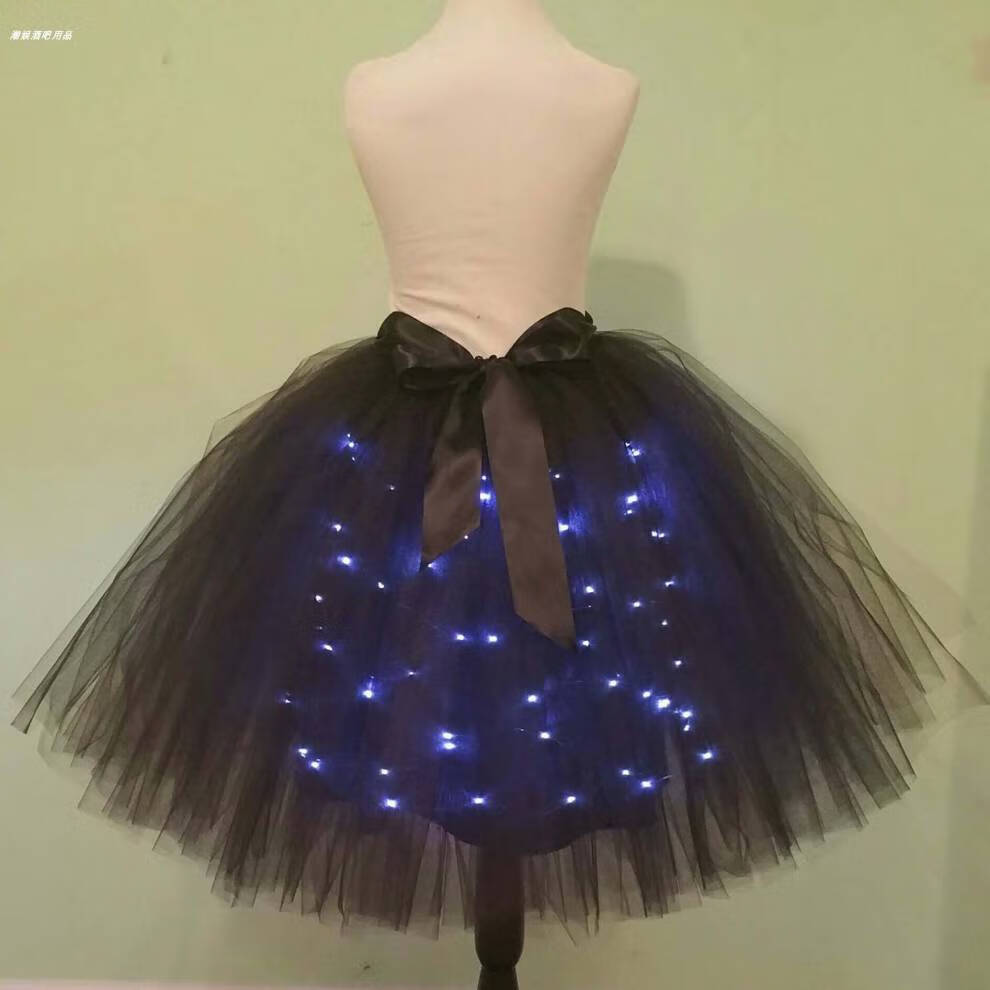 tutu裙酒吧ktv派对电音节tutu纱纱裙演出gogo服装发光带灯蹦迪半身裙