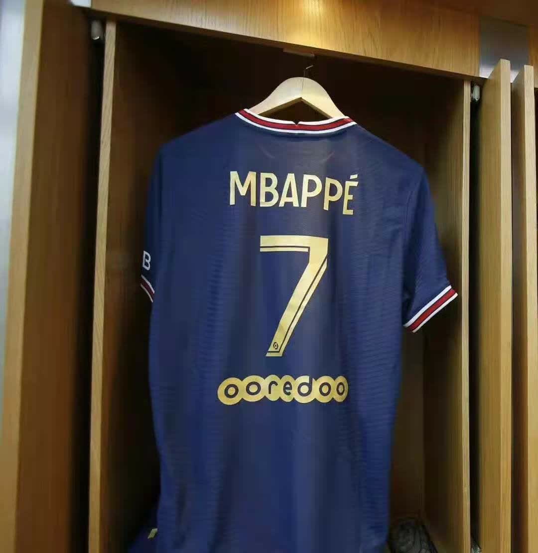 滕讯体育nba专营圣日耳曼球衣2122第三客场欧冠短袖足球服30号梅西10