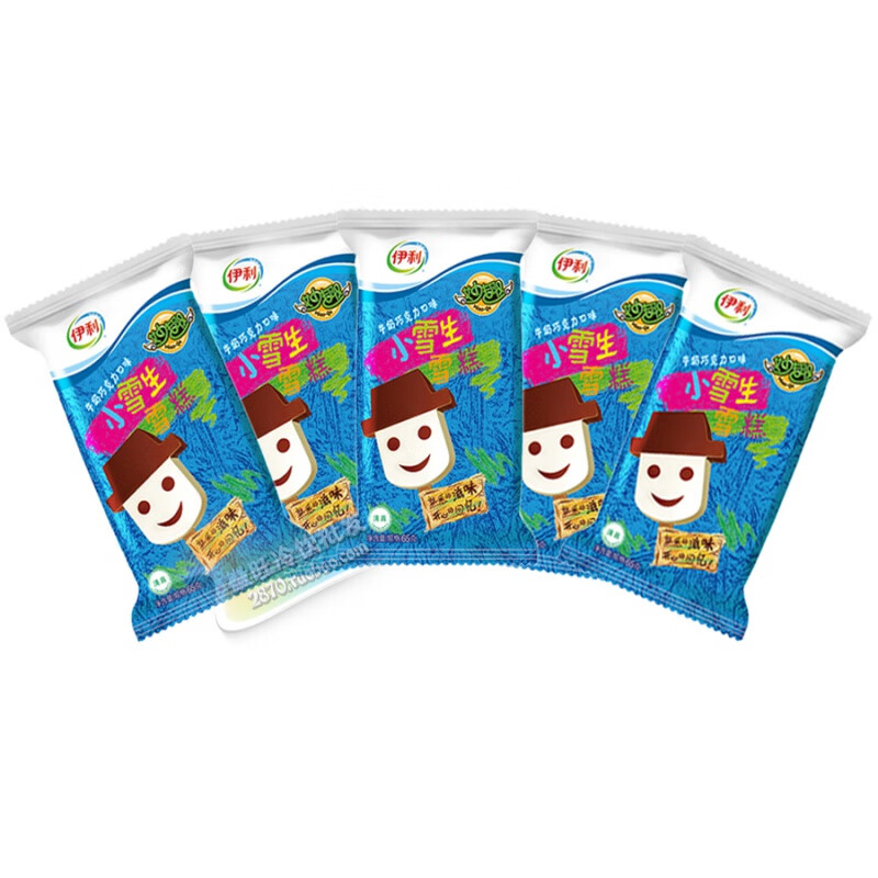 伊利妙趣小雪生大头雪糕牛奶巧克力味冰淇淋冰激凌冰棍冷饮65g5支