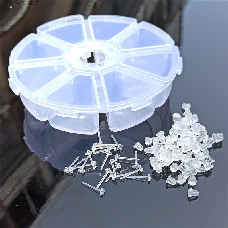 耳棒棒学生耳针透明消毒棒耳棒胶质无菌耳洞定制 直棒透明约14根赠耳