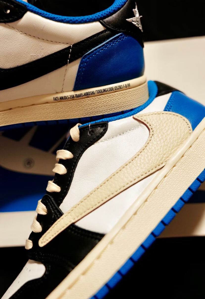 莆田纯原 ts藤原浩闪电倒钩白蓝黑深棕休闲低帮板鞋dm7866-14 倒钩白