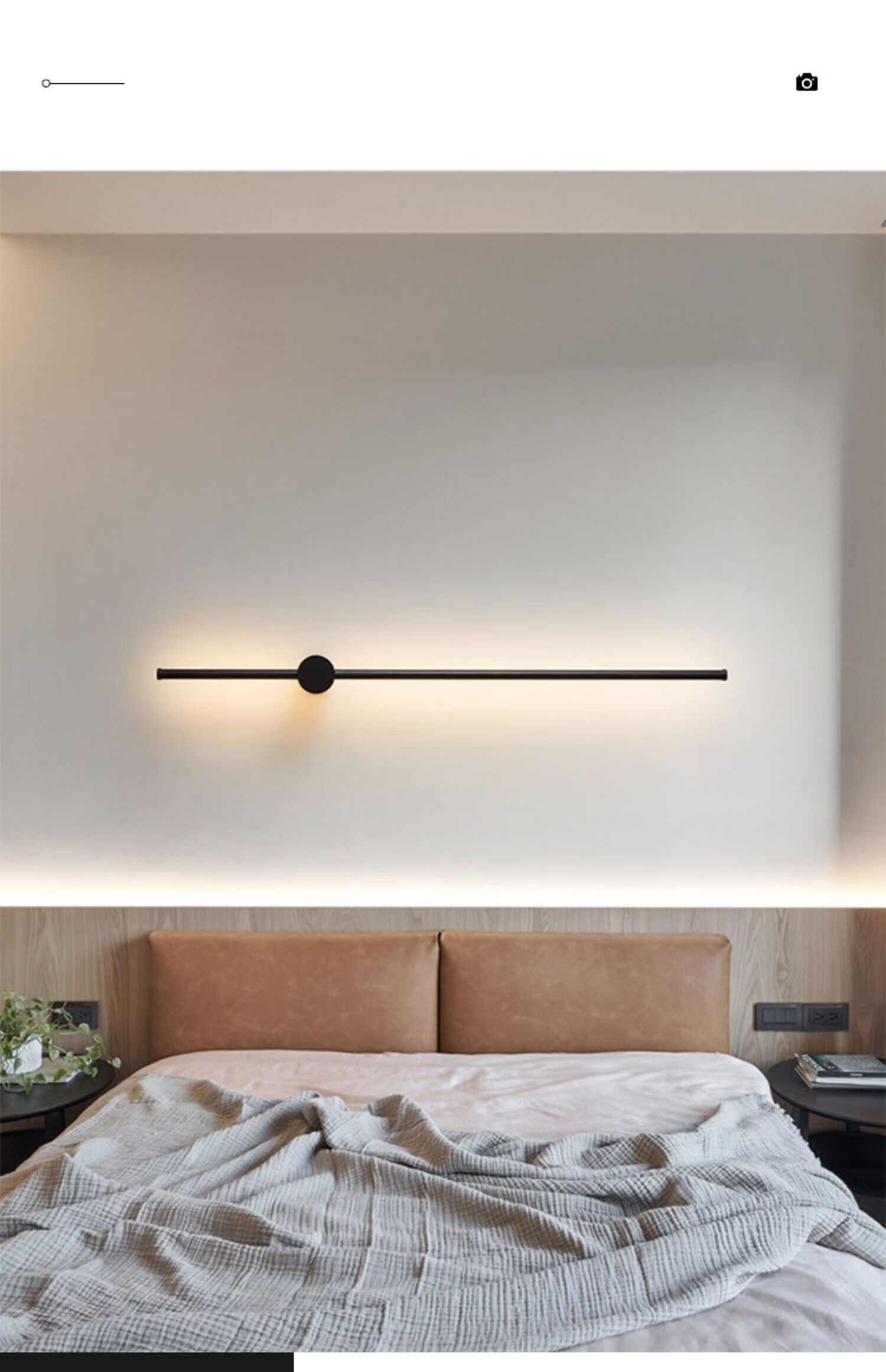 asnaghi极简壁灯 卧室床头灯创意led长条线性灯现代简约北欧客厅墙壁