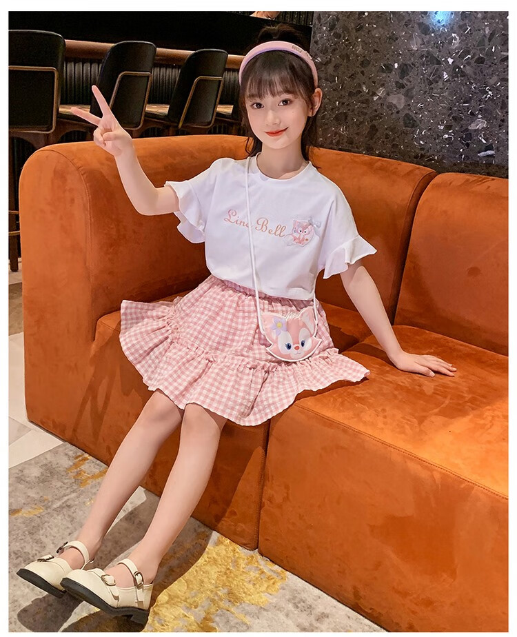 荷棠梦女童短裙七岁小女孩裙子6岁儿童裙子夏季裙7到12岁星黛露玲娜