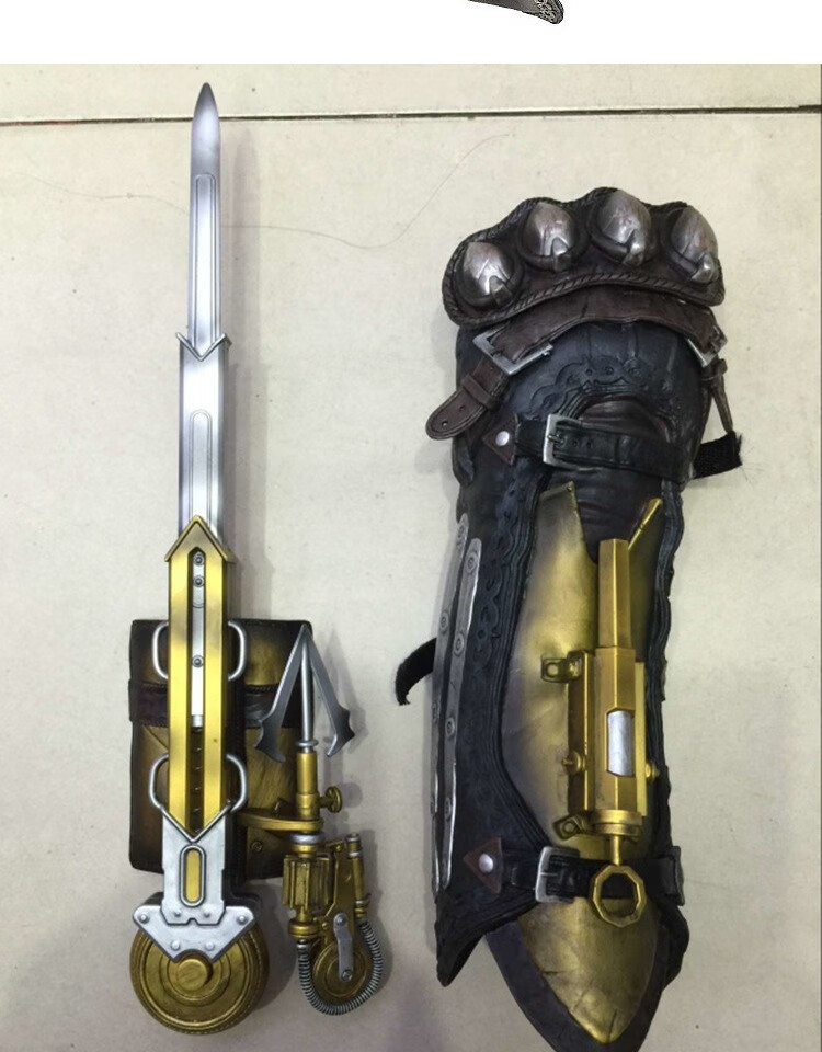 刺客信条4黑旗爱德华cosplay道具大枭雄袖箭袖剑刃可弹射c1116代枭雄
