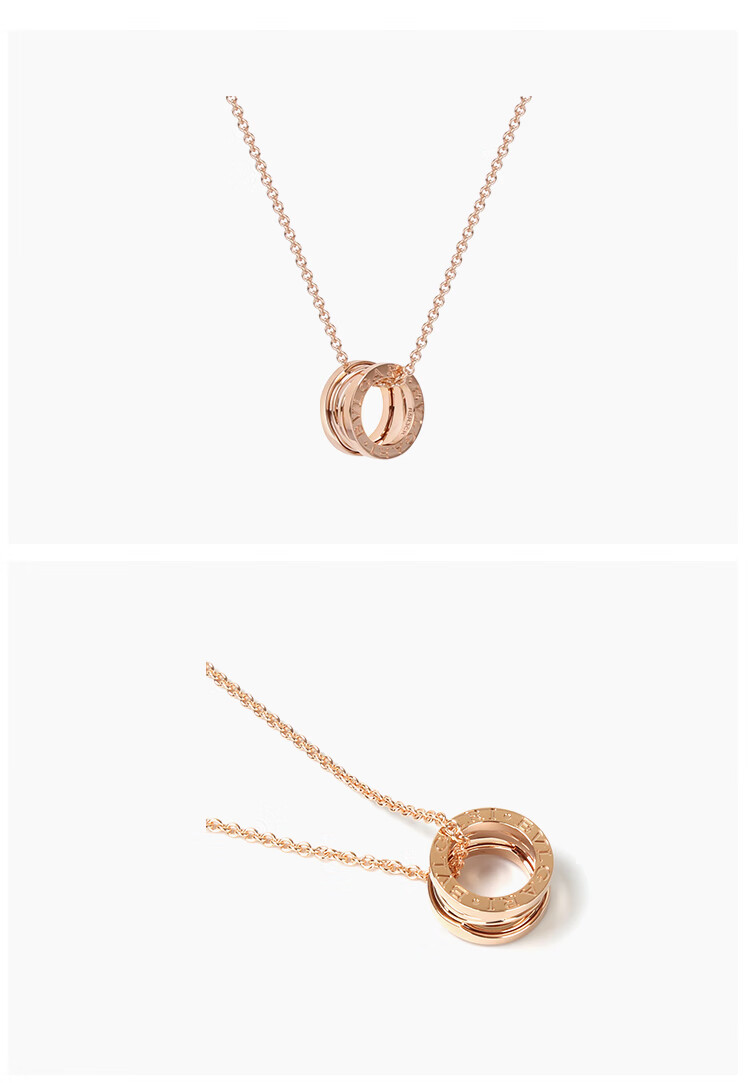 bvlgari/宝格丽女士小蛮腰玫瑰金项链 353795 玫瑰金346082