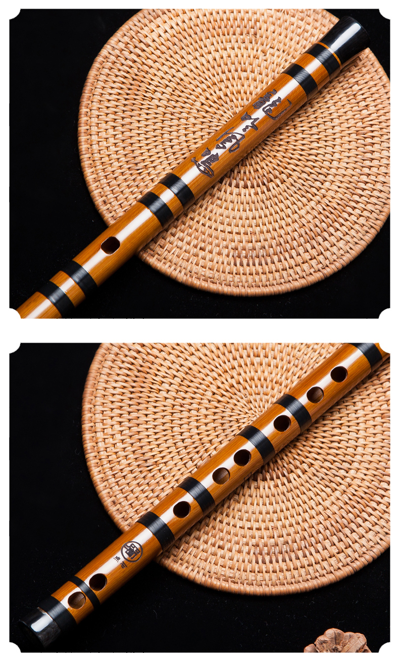 京选好货蜀音石磊方孔笛子竹笛点石款演奏横笛苦竹笛入门初学fd调现货