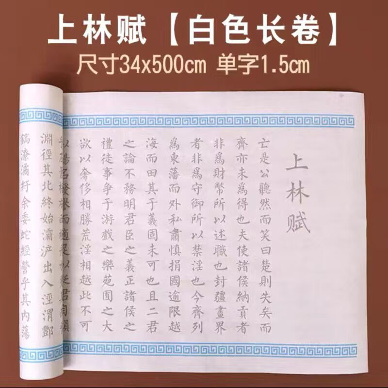 左一仁 上林赋长卷硬笔5米长卷全篇卷轴钢笔小楷毛笔字临摹司马相如文