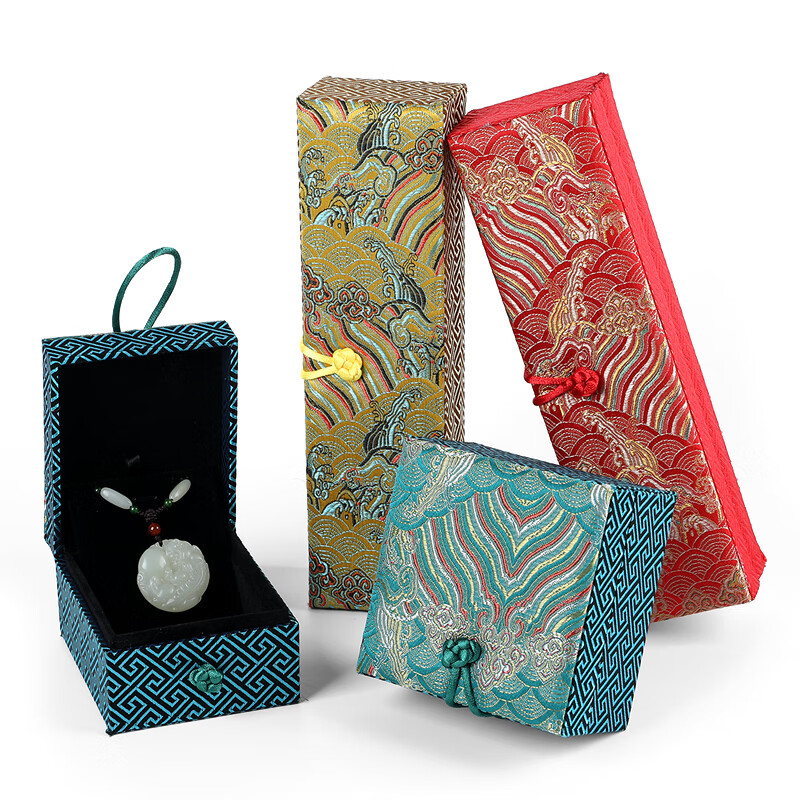 米家生态同款宫廷首饰盒锦盒翡翠吊坠手镯盒文玩包装盒盒子玉镯礼盒