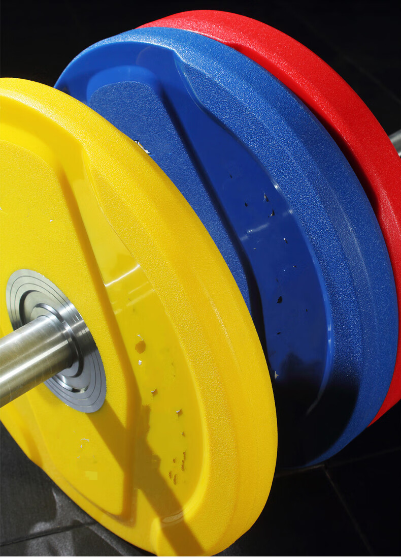 槿栀轻奢品牌商用奥赛彩色杠铃片健身房套装男士家用举