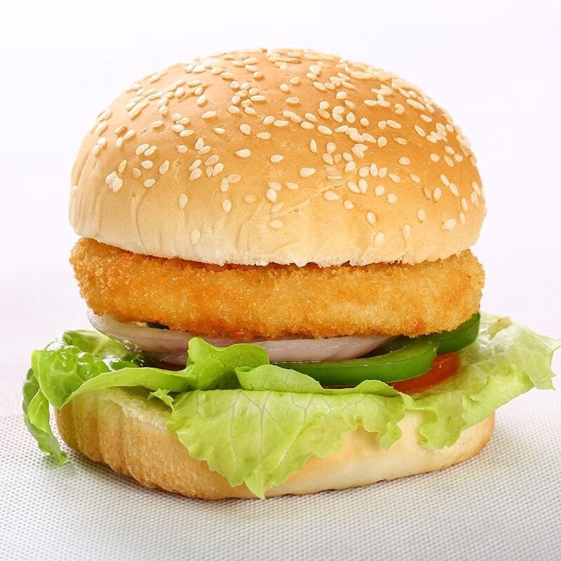 博远蔬菜鸡肉汉堡饼20片油炸半成品汉堡肉排1kg鸡排蔬菜鸡肉饼两包40